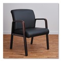 Labor Day Sale! Save $30 off $199! | Alera ALERL4319M Reception Lounge WL Series 24.21 in. x 24.8 in. x 32.67 in. Guest Chair - Black Seat/Back, Mahogany Base image number 8