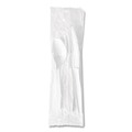 Food Service | Boardwalk BWK3KITHVYWH 3-Piece Polystyrene Fork/Knife/Teaspoon Cutlery Kit - White (250/Carton) image number 2
