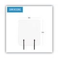 Office Furniture Accessories | MasterVision GL3501393 Protector Series 55.1 in. x 0.16 in. x 35.4 in. Frameless Glass Desktop Divider - Clear/Aluminum (1/Carton) image number 1