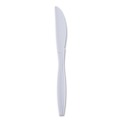 Cutlery | Boardwalk BWKKNIHWPPWIW Heavyweight Wrapped Polypropylene Knife - White (1000/Carton) image number 0