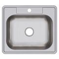 Kitchen Sinks | Elkay D125221 Dayton 25 in. x 22 in. x 6-9/16 in. Single Bowl Drop-in Stainless Steel Bar Sink image number 1