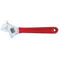 Klein Tools D507-12 12 in. Extra Capacity Adjustable Wrench - Transparent Red Handle image number 6