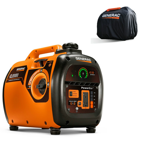 Inverter Generators | Generac 6901 iQ2000 Inverter Generator 6866 with Storage Cover 6875 Combo Kit image number 0