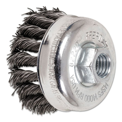 Grinding Wheels | PFERD 82220 2-3/4 in. dia. Carbon Steel Wire Mini Knot Cup Brush image number 0