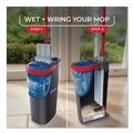 Mops | O-Cedar 175765 Up to 56 in. Black/Red Handle 9.25 in. x 4.38 in. White/Blue Microfiber Head H2Pro Flat Mop System image number 3