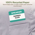 Office Jansan | Avery 42395 3.38 in. x 2.33 in. EcoFriendly Adhesive Name Badge Labels - White (160/Box) image number 6