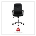  | Alera ALEWS4116 18.19 in. to 21.93 in. Seat Height Leather Task Chair Supports Up to 275 lb - Black Seat/Black Back image number 6
