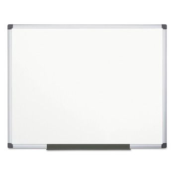 MasterVision Value 72 in. x 48 in. Lacquered Steel Dry Erase Board - White Surface/Satin Aluminum Frame