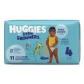 Cleaning & Janitorial Supplies | Huggies 18342 24 lbs. to 34 lbs. Little Swimmers - Size 4/Blue (8/Carton) image number 3