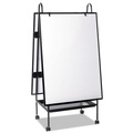  | MasterVision EA49145016 29-1/2 in. x 74-7/8 in. Creation Station Magnetic Dry Erase Board - Black Frame image number 1