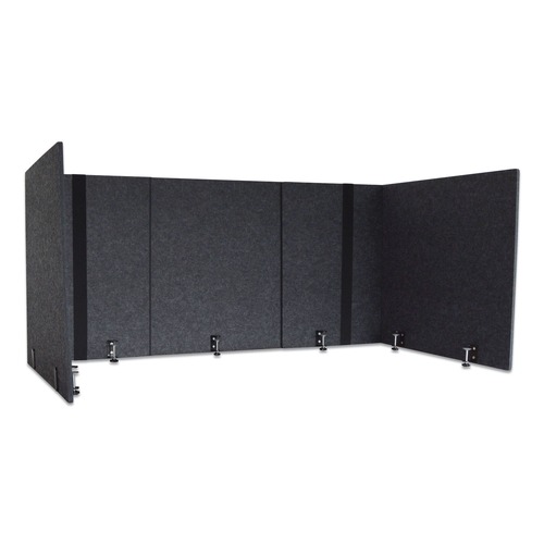Office & Office Supplies | GN1 LUAD48301A 48 in. to 78 in. x 29 in. x 26.5 in. Polyester Adjustable Desk Screen with Returns - Ash image number 0