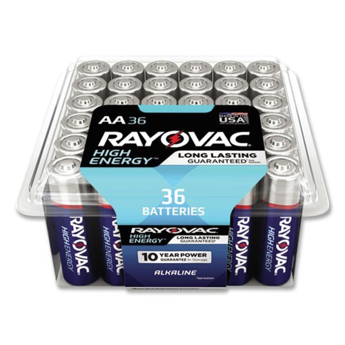 Rayovac 81536PPK High Energy 1.5V Premium AA Alkaline Batteries (36/Pack) image number 0