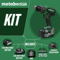 Hammer Drills | Metabo HPT DV18DBFL2TM 18V Brushless Lithium-Ion 1/2 in. Cordless Hammer Drill Kit (3 Ah/5 Ah) image number 1