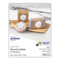 Office Jansan | Avery 22807 2 in. Diameter Print-to-the Edge Labels with Sure Feed and Easy Peel - Round Glossy White (120/Pack) image number 0