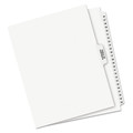 Office Jansan | Avery 11372 11 in. x 8.5 in. 26-Tab Preprinted Legal Exhibit Side 26 to 50 Tab Index Dividers - White (1-Set) image number 1