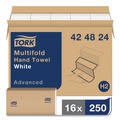 Paper Towels and Napkins | Tork 424824 Advanced 9 x 9.5 1-Ply Multifold Hand Towel - White (16/Carton) image number 1
