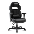  | Alera BT51593GY 15.91 in. to 19.8 in. Seat Height Racing Style Ergonomic Gaming Chair - Black image number 3