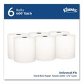 Cleaning & Janitorial Supplies | Kleenex 50606 8 in. x 600 ft. Hard Roll Paper Towels with Premium Absorbency Pockets - White (6 Rolls/Carton) image number 2