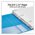 Office Jansan | Universal UNV20723 11 in. x 8.5 in. 1.5 in. Capacity 3 Rings Slant D-Ring View Binder - Light Blue image number 7