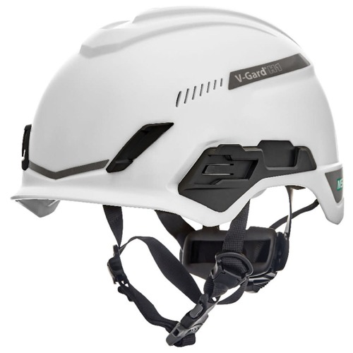  | MSA 10194783 V-Gard H1 Fas-Trac III Pivot Trivent ANSI EN12492 Safety Helmet -  White image number 0