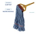Tradesmen Day Sale | Boardwalk BWKLM30311L Looped End Wideband Cotton/Synthetic Mop Heads - Large, Blue (12/Carton) image number 3