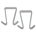 Mothers Day Sale! Save an Extra 10% off your order | Alera ALECH2SR 0.5 in. x 3.13 in. x 4.75 in. Double-Sided Steel Partition Garment Hook - Silver (2/Pack) image number 0