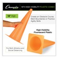 Toys | Champion Sports TC18 8 in. x 8 in. Base 18 in. Tall High-Visibility Plastic Cones - Florescent Orange image number 3