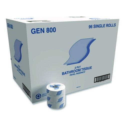 Cleaning & Janitorial Supplies | GEN GN800 2 Ply Bath Tissue - White (96/Carton) image number 0