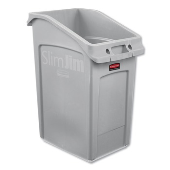 Rubbermaid Commercial Slim Jim 23 Gallon Polyethylene Under-Counter Container - Gray