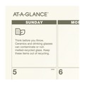 Office & Office Supplies | AT-A-GLANCE SK32G00 12-Month (Jan to Dec): 2026 22 in. x 17 in. Recycled Monthly Desk Pad - Sand/Green Sheets, Black Binding/Black Corners image number 2