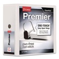 Office Jansan | Cardinal 10350CB Premier 3 Easy Open Locking Slant D Ring 5 in. Capacity ClearVue Binder - White image number 0