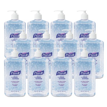 PURELL 20 oz. Pump Bottle Advanced Hand Sanitizer Refreshing Gel - Clean Scent (12/Carton)