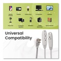 Office Electronics & Batteries | GoGreen Power GG-19608 8 ft. 13 Amps 3-Outlet Indoor Extension Cord - White image number 1