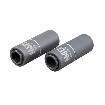 Klein Tools 2-In-1 12 Point 3/4 in./ 9/16 in. Impact Socket