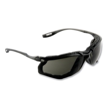 3M Virtua CCS Protective Eyewear with Foam Gasket - Black/Gray Plastic Frame Gray Polycarbonate Lens