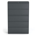  | Alera 25515 42 in. x 18.63 in. x 67.63 in. 5 Legal/Letter/A4/A5 Size Lateral File Drawers - Charcoal image number 1