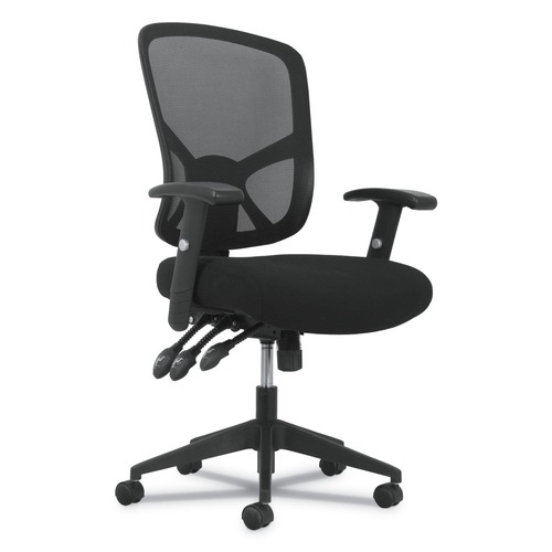 Basyx HVST121 1-Twenty-One 250 lbs. Capacity High-Back Task Chair - Black image number 0