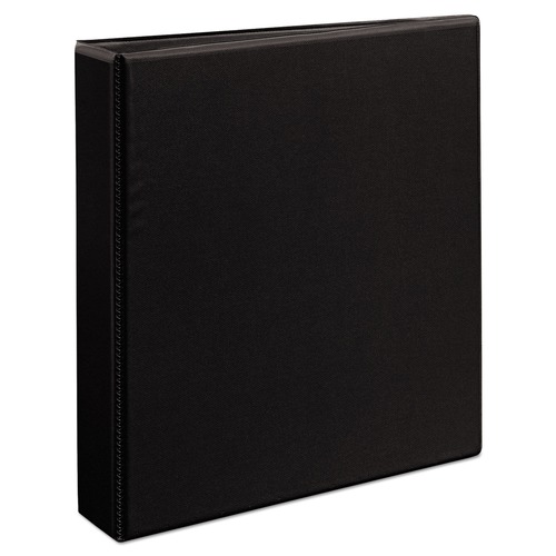 Office Jansan | Avery 09400 11 in. x 8.5 in. Sheet Size 1.5 in. Capacity 3 Rings Durable View Binder with DuraHinge and EZD Rings - Black image number 0