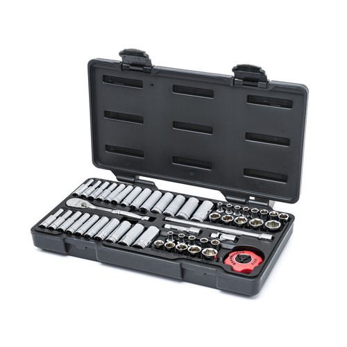 Socket Sets | GearWrench 80300A 51-Piece SAE/Metric 1/4 in. Drive 6 Point Socket and Wrench Set image number 0