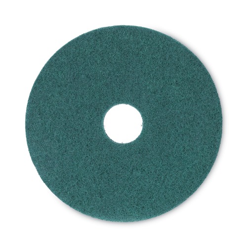 Just Launched | Boardwalk BWK4016GRE 16 in. Diameter Heavy-Duty Scrubbing Floor Pads - Green (5/Carton) image number 0
