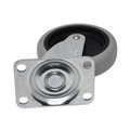 Jobsite Accessories | Rubbermaid Commercial FG1011L20000 4 in. Wheel Swivel Mount Plate Non-Marking Plate Casters - Black/Gray/Silver image number 2