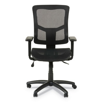 OFFICE CHAIRS | Alera ALEELT4218S Elusion II Series 275 lbs. Capacity Suspension Mesh Mid-Back Synchro Seat Slide Chair - Black