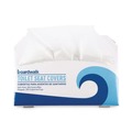 Cleaning & Janitorial Supplies | Boardwalk BWKK2500B 14.17 in. x 16.73 in. Premium Half-Fold Toilet Seat Covers - White (250/Sleeve, 10 Sleeves/Carton) image number 2