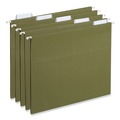  | Universal UNV42215EE 2.25 in. Wide 1/5-Cut Tabs Hanging File Folder Plastic Index Tabs - Clear (25/Pack) image number 2