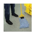 Mops | Boardwalk BWK903BL Loop-End Cotton with Scrub Pad Mop Head - Large (12/Carton) image number 8
