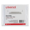 Office Jansan | Universal UNV43313EE 3.7 in. Wide 1/3-Cut Hanging File Folder Plastic Index Tabs - Clear (25/Pack) image number 0