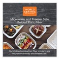 Food Service | World Centric TR-SC-60-LFP 60 oz 7.5 in. x 9.8 in. x 2.7 in. Paper Fiber Containers - Natural (400/Carton) image number 1