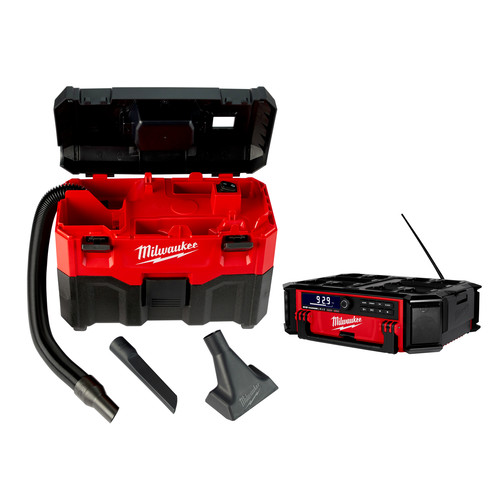 Milwaukee 2950 0880 Cpo M18 Packout Radio And Charger Plus M18 18v Lithium Ion 2 Gallon Wet Dry Vacuum Tool Only Cpo Outlets