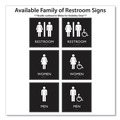 Floor Signs | Headline Sign 66910 8 in. x 8 in. Unisex Restroom Plastic ADA Sign - Clear/White image number 2