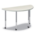  | HON HESH3060E.N.B9.K 60 in. x 30 in. Build Half Round Shape Table Top - Silver Mesh image number 1
